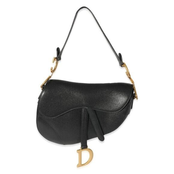 Dior Black Saddle Bag - Picture 1 of 7